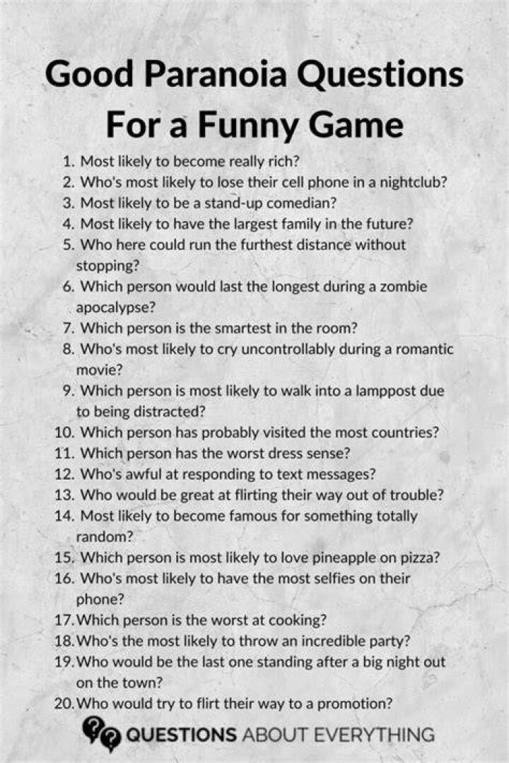 75 Good Paranoia Questions For A Fun and Dirty Game